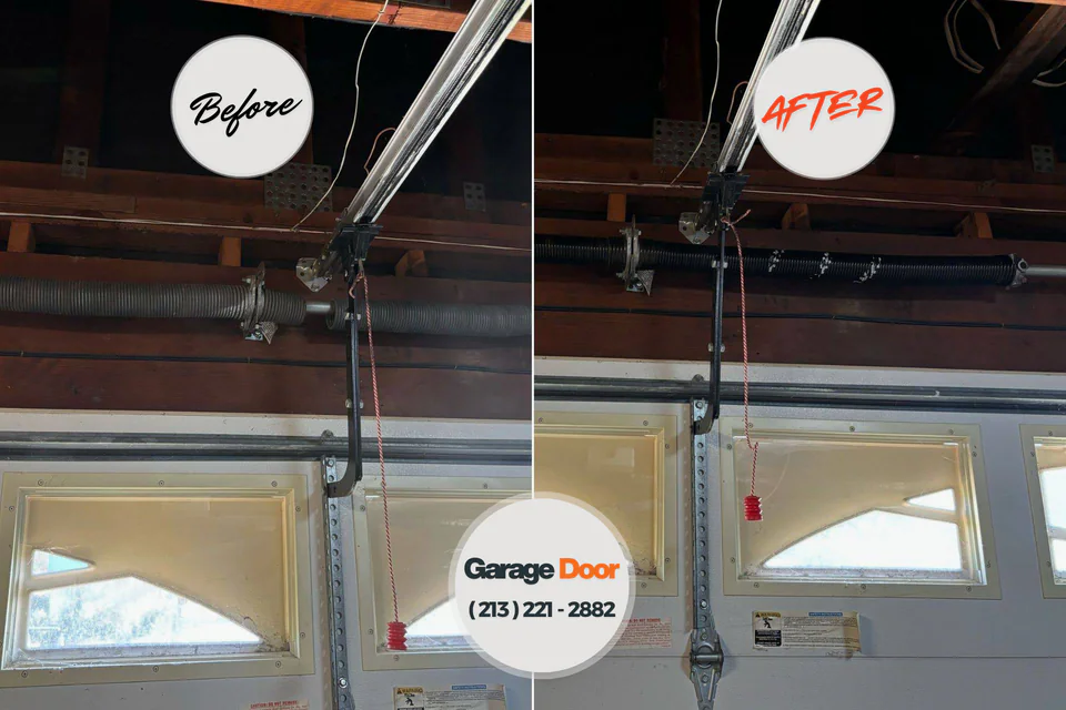 Before and after: garage door repair Franklin Park, PA